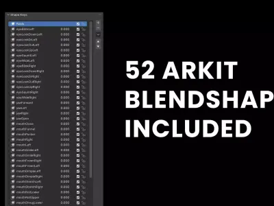 Cartoon White Teen Woman Rigged  Low-poly 3D model