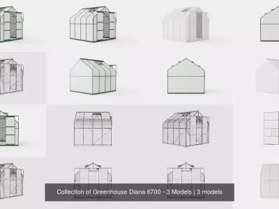 Collection of Greenhouse Diana 6700 - 3 Models 3D Model Pack