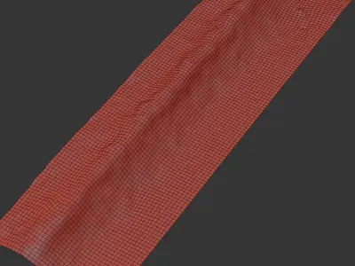 Snowdrift by the road 3D model