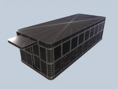 Diner metal box Low-poly 3D model