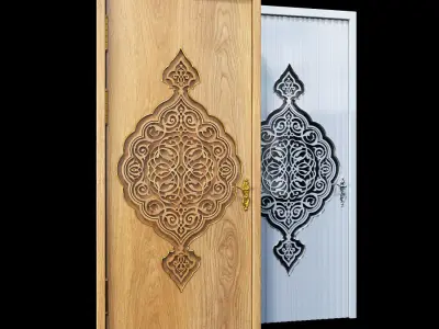 Oriental door 3D model
