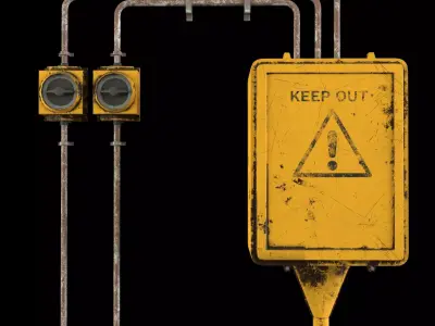 3D Fuse Box model Low-poly 3D model