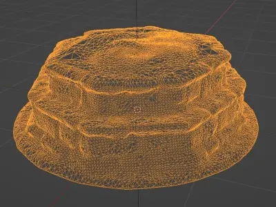 Stone Seat - Rustic 3D Photo-scan Low-poly 3D model