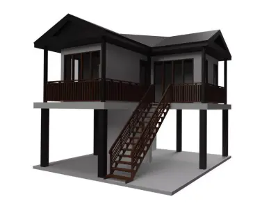 Single house thai style 3D model