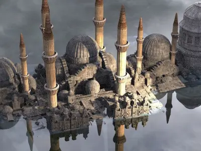 Muslim Crusades Arab  architecture New and Updated version 3 3D model