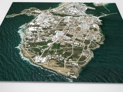 Cityscape Peniche Portugal 3D model