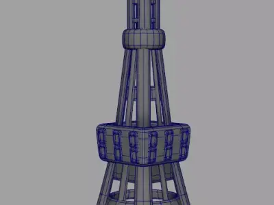 Tokyo Tower Low-poly 3D model