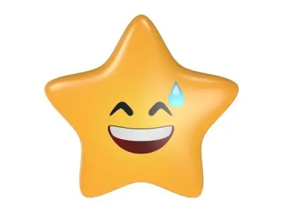 Star - Emoji Low-poly 3D model