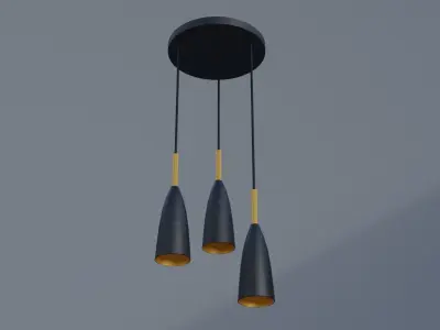 Fall Light - Suspended Light Low-poly 3D model