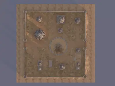 Fantasy Village Layout 3D model