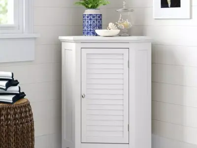 Zal Freestanding Corner Floor Cabinet 3D model