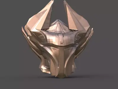 Sci Fi Fantasy Mandalorian style helmet 2 3D model