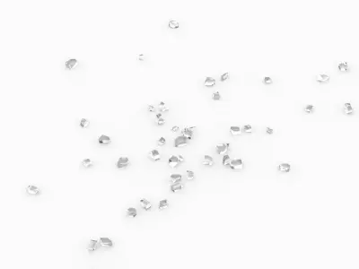 Broken Glass Debris - Small Low-poly 3D model