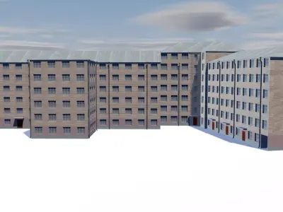 Factory office building 3D model