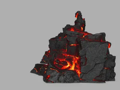 rocks buddha healgate  Low-poly 3D model