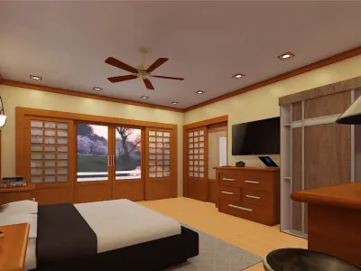 Bedroom japan style 3D model