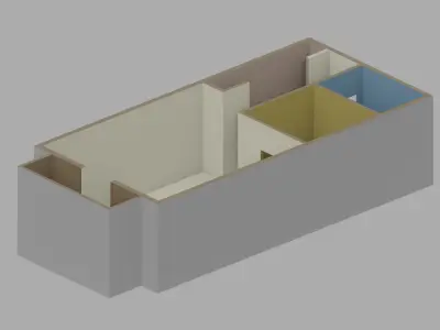 Apartment Floor Plan Low-poly 3D model