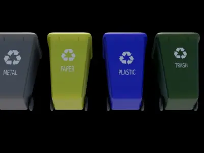 Garbage 3D models Low-poly 3D model