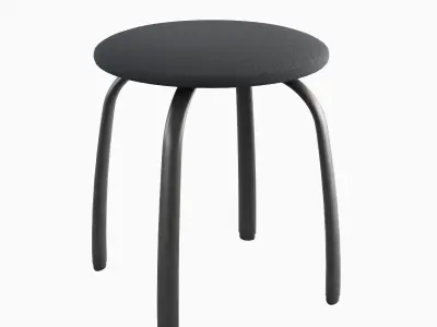Steel Stool F 02 3D model