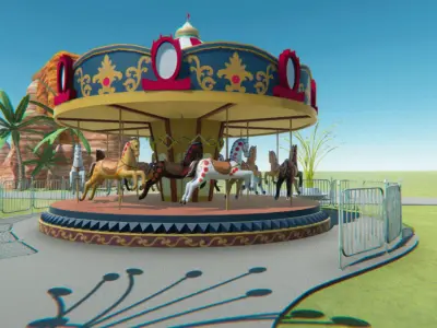 Horse carousel 3D model