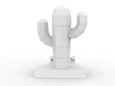 Cactus Phone Holder 3D Printable 3D print model