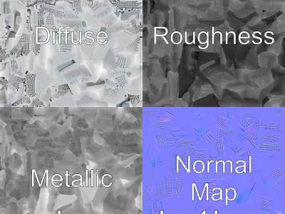 Futuristic Skyscraper Tower Architecture Model Low-poly 3D model