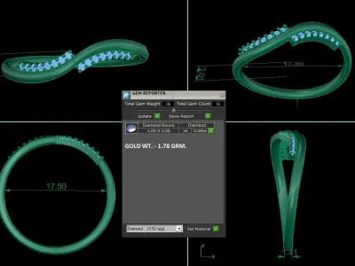 Women Ring 3D print model 88