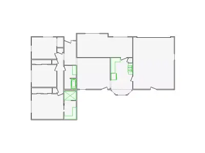 Simple Interior Sketch - 2001-2500 SF - Xactimate - Matterport 3D model