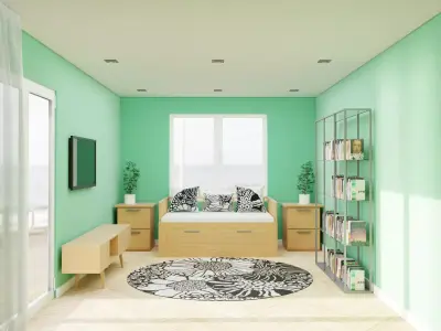 Interior - Kids Bedroom 3D model