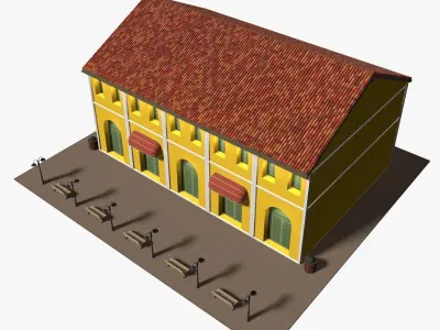 Retro street 25T02 3D model