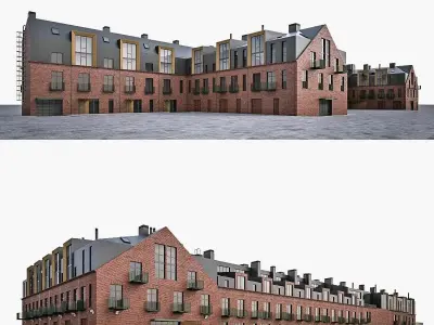 Modern Loft Building  Low-poly 3D model