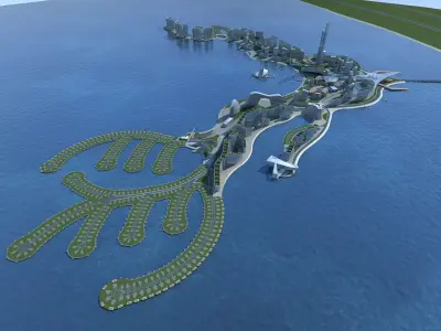 Artificial Island 3D model