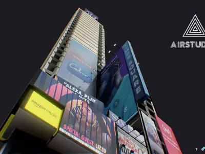 Times Square Building Low-poly 3D model