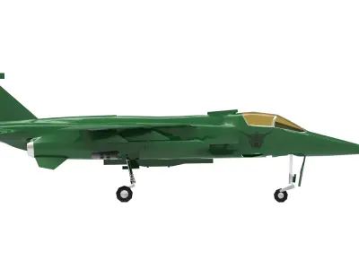 The SEPECAT Jaguar  Low-poly 3D model