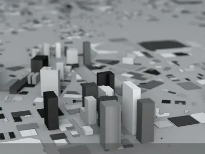 Detroit Streets and Buildings 3D model