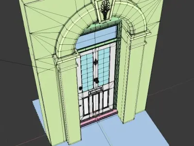 Suburban House Doors 03 3D model
