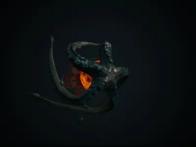 Flying Monster Low-poly 3D model