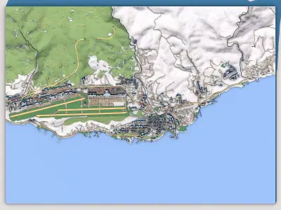 Catia La Mar City in Venezuela C4D 3D model