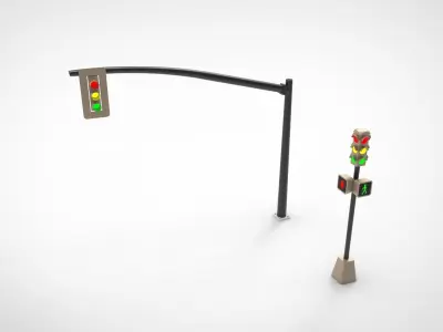 Street Traffic light 3D model