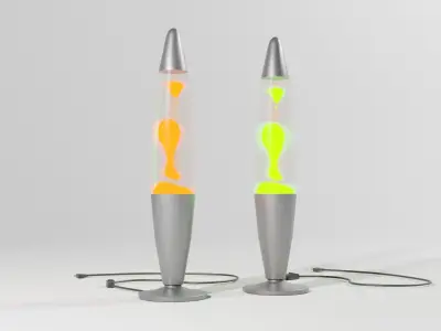 Lava lamp Low-poly 3D model