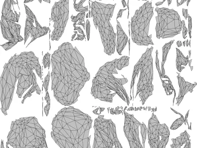 Realistic Black Garbage Bag - Unity Ready Prefabs Low-poly 3D model