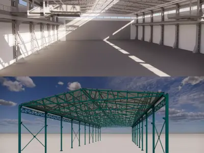 Steel Warehouse -2 3D model