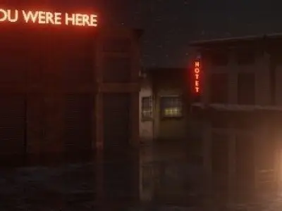 Night Street Low-poly 3D model