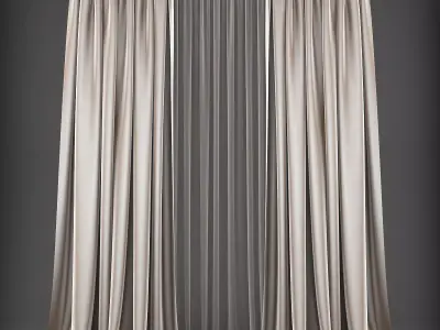 Curtain 3D model 367 Low-poly 3D model