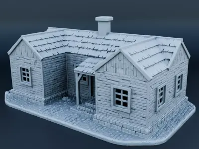 Medieval house 3D print model