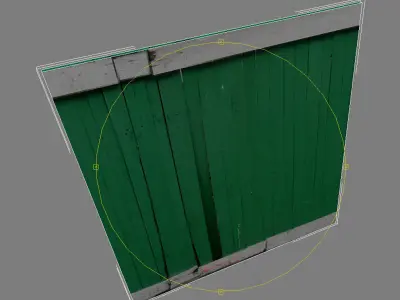 fence painted Low-poly 3D model