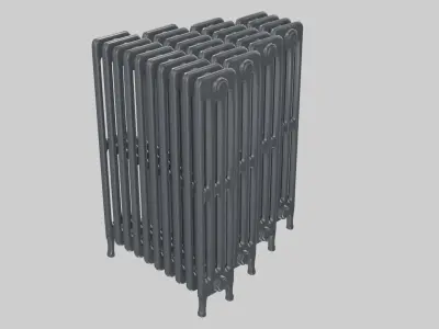 Classic Cast Iron Radiator 4C Collection 3D model