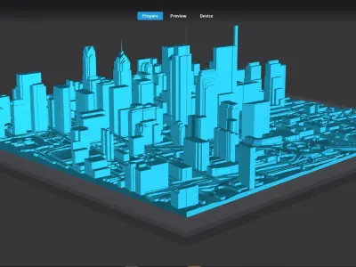 Cityscape Philadelphia USA 3D model