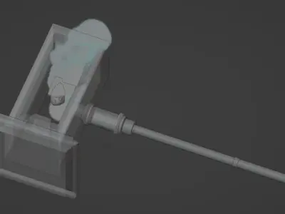 Metal Hammer with smoke effect 3D model