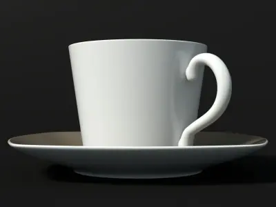 Tea Cup Low-poly 3D model